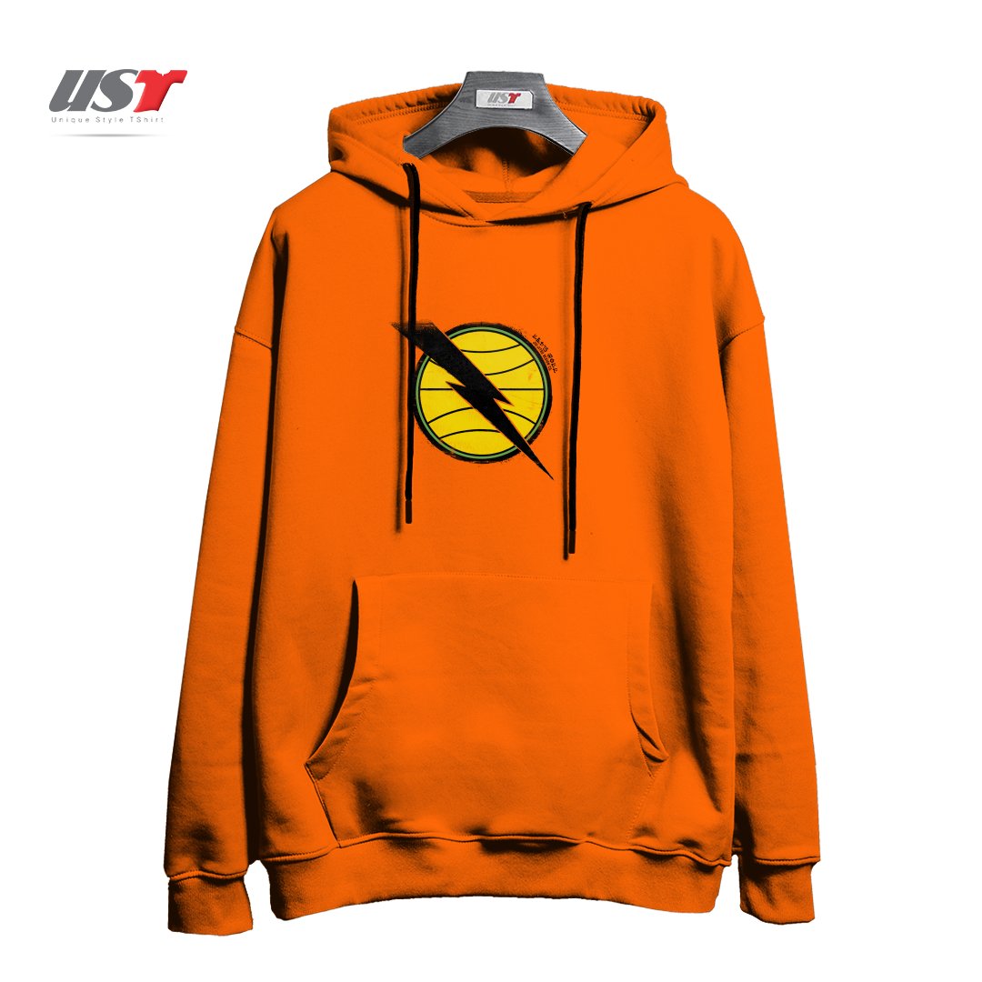 طرح RETRO HELIO GRACIE JIU-JITSU DA GUANABARA EMBLEM هودی اورسایزرنگ نارنجی