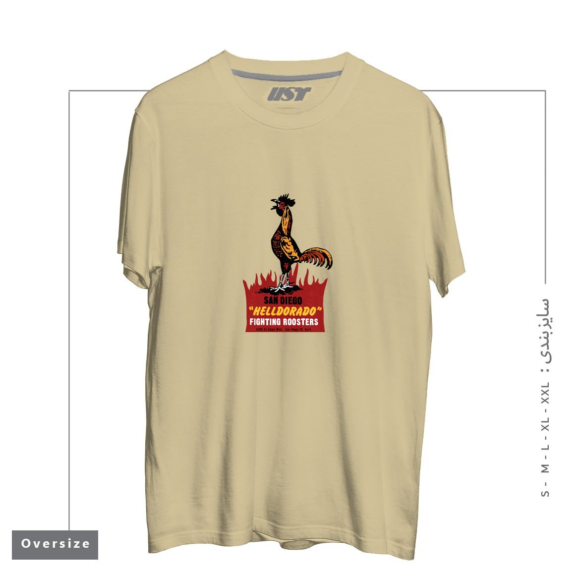 تیشرت اورسایز طرح VINTAGE FIGHTING ROOSTERS NC