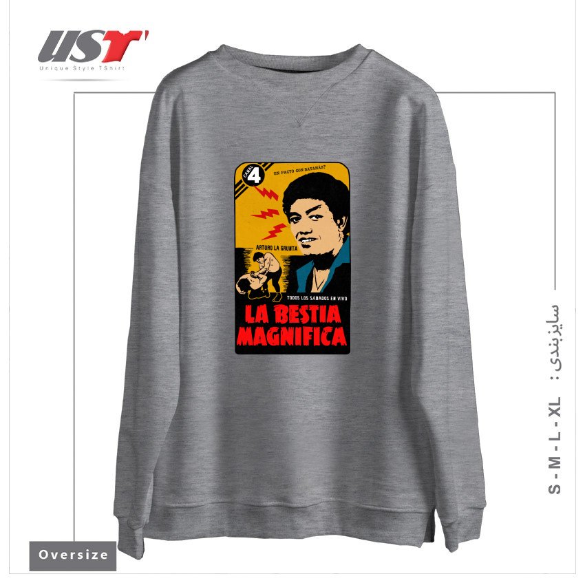 سوییشرت اورسایز طرح VINTAGE MEXICAN WRESTLER