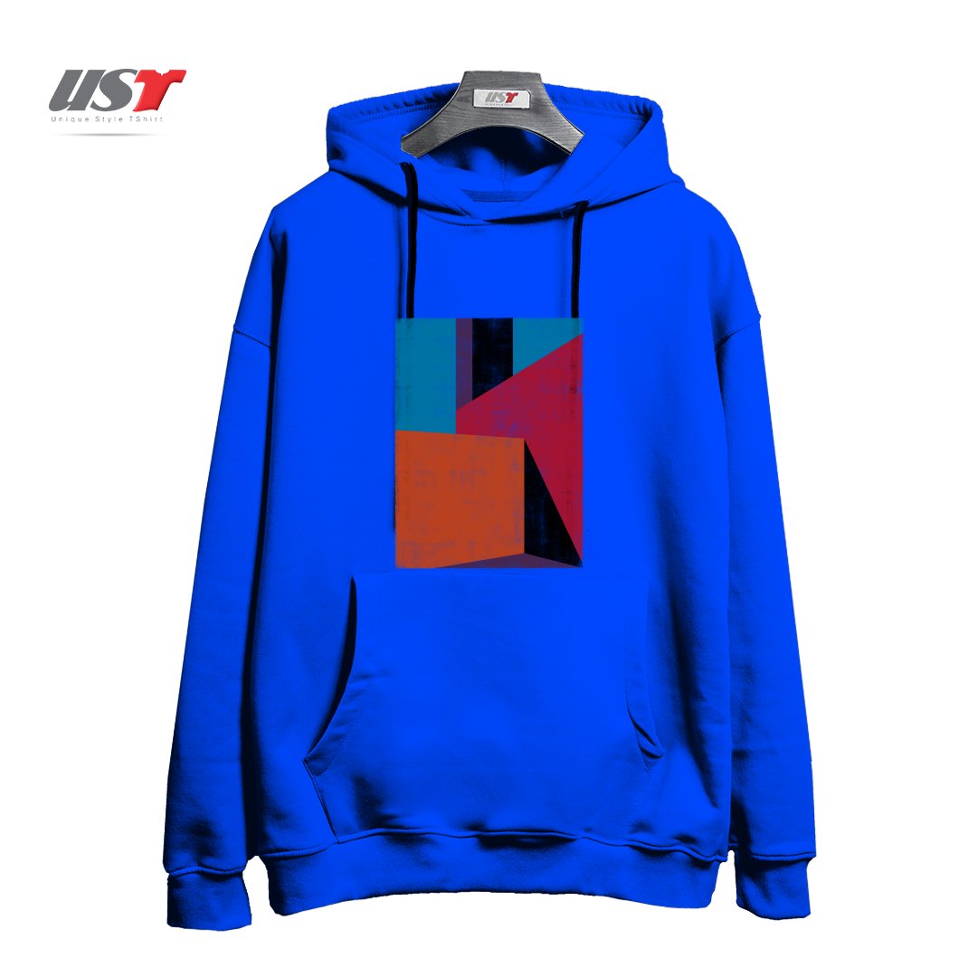 طرح BARRAGANIC هودی اورسایزرنگ آبی شالی