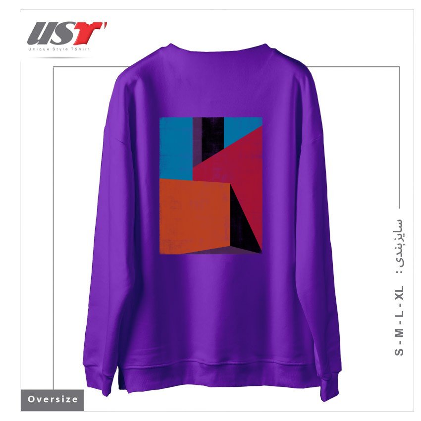 طرح BARRAGANIC سوییشرت اورسایزرنگ بنفش