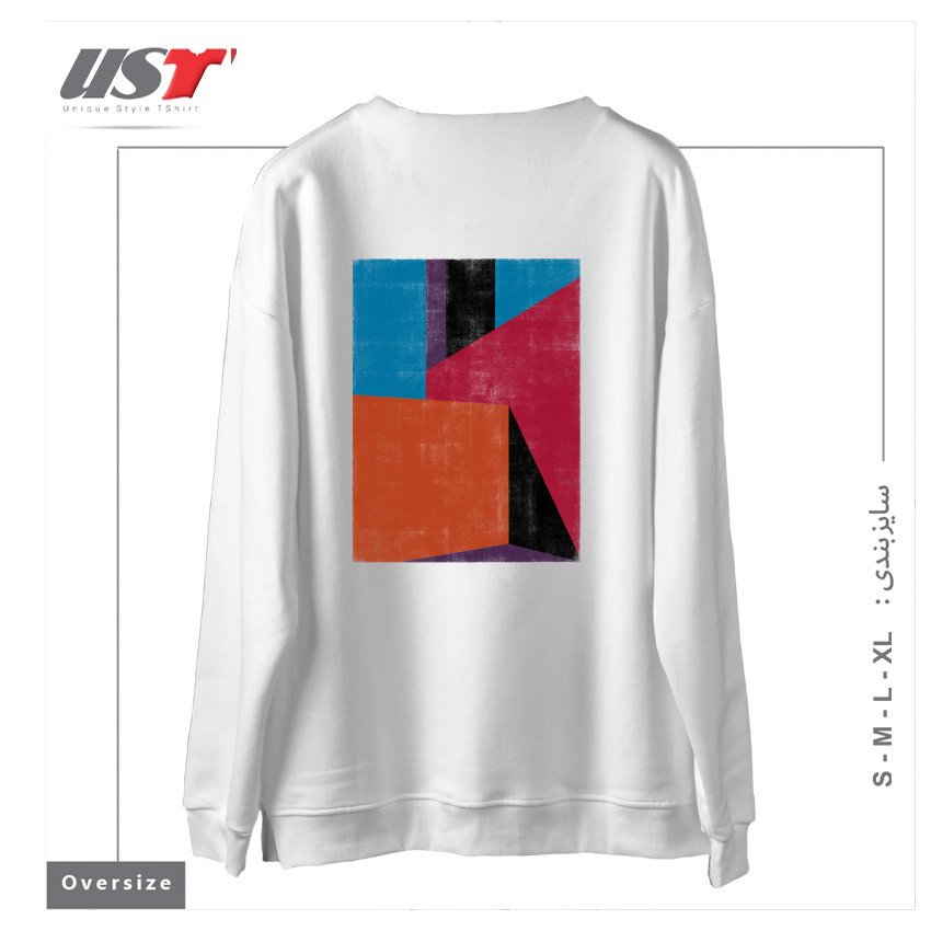 طرح BARRAGANIC سوییشرت اورسایزرنگ سفید