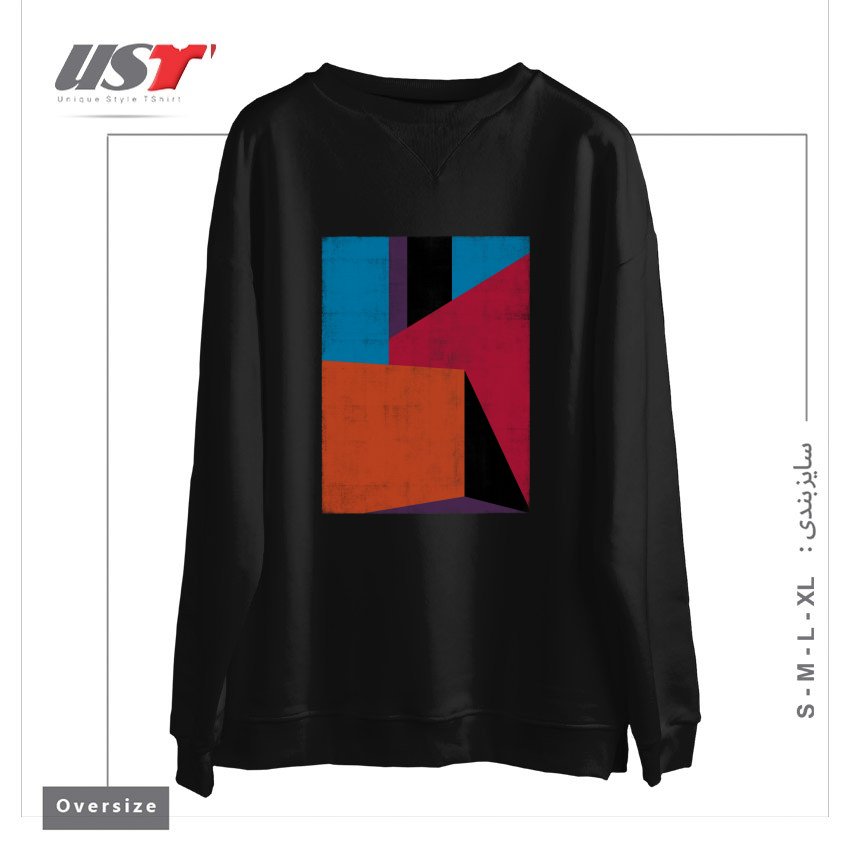 طرح BARRAGANIC سوییشرت اورسایزرنگ مشکی