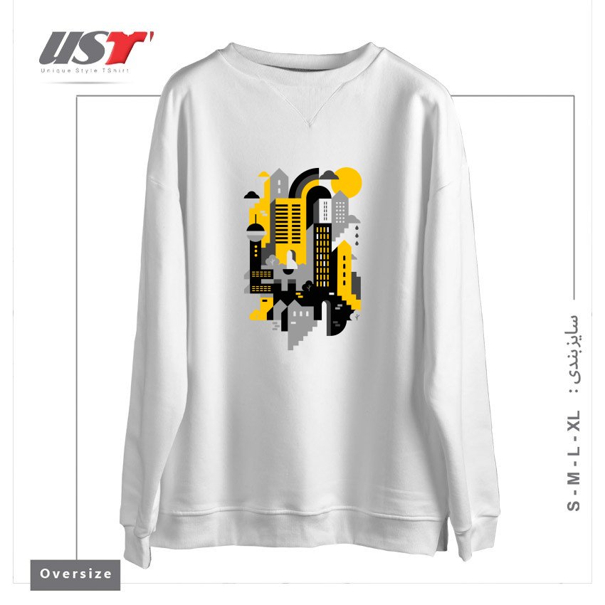 سوییشرت اورسایز طرح CITY