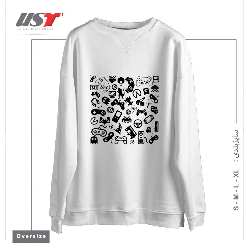 سوییشرت اورسایز طرح Old Gamer