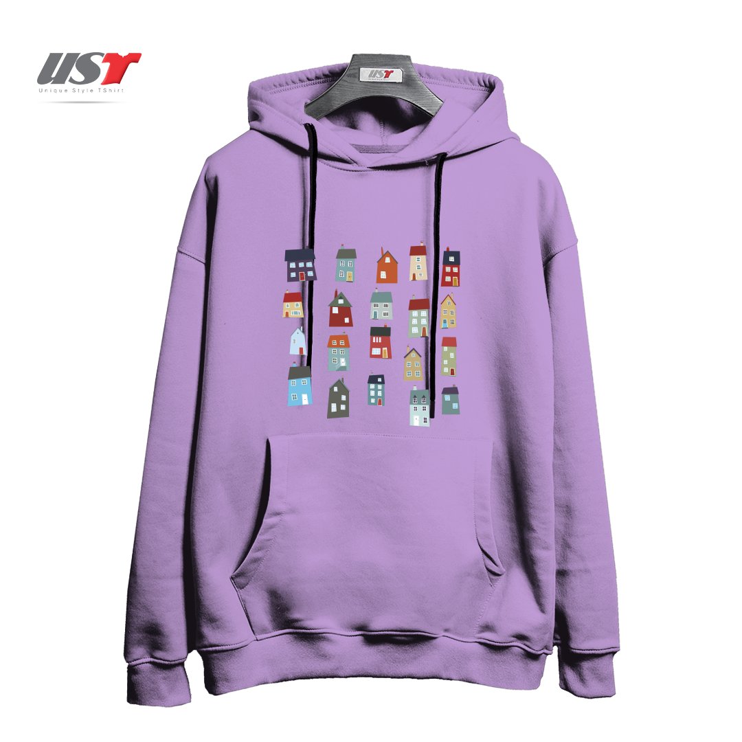 طرح LITTLE HOUSES هودی اورسایزرنگ یاسی