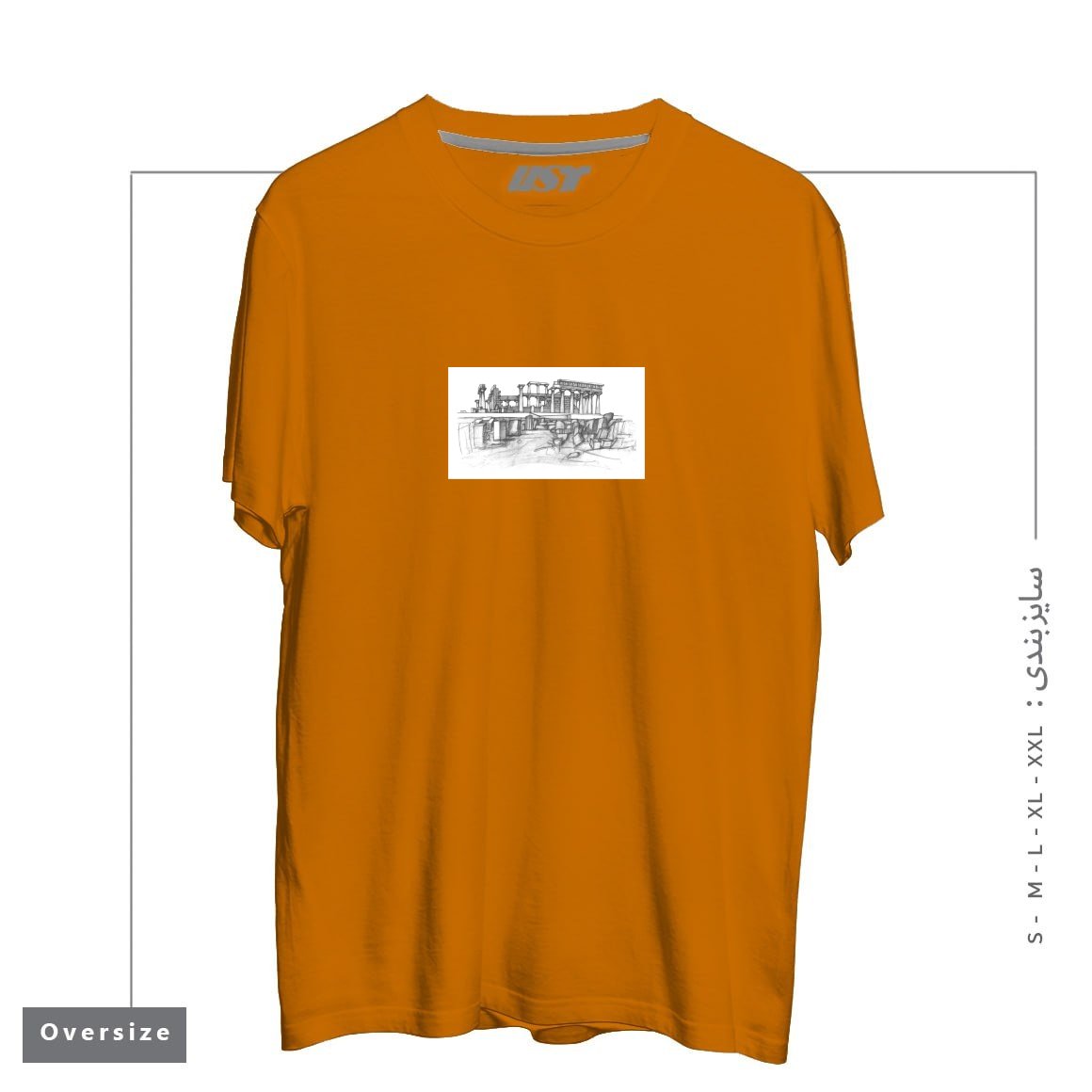 طرح THE TEMPLE OF APHAIA - T-SHIRT تیشرت اورسایزرنگ پرتغالی