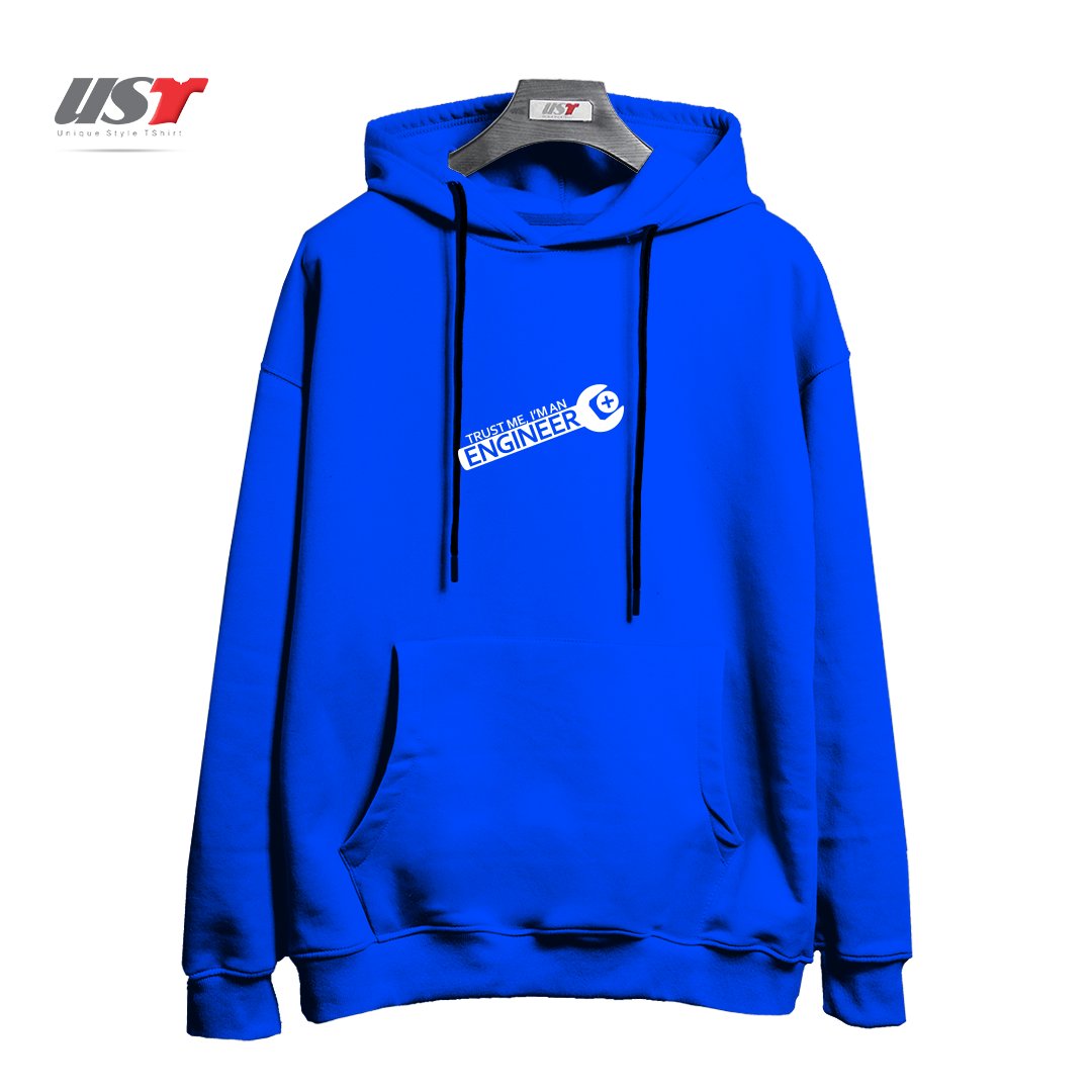 طرح TRUST ME, I'M AN ENGINEER هودی اورسایزرنگ آبی شالی