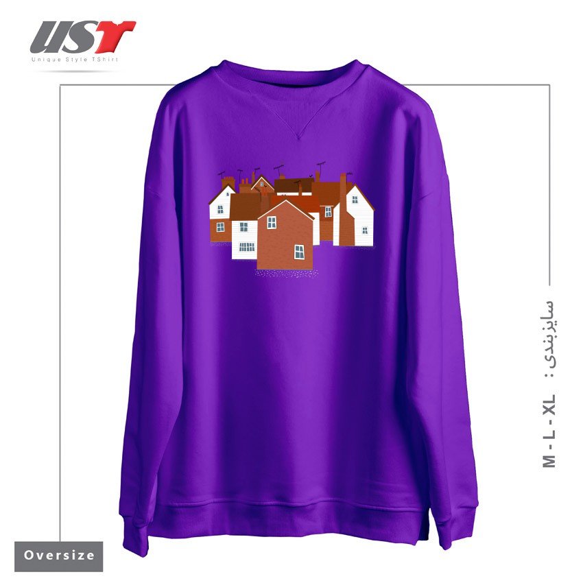 طرح TUNBRIDGE WELLS سوییشرت اورسایزرنگ بنفش