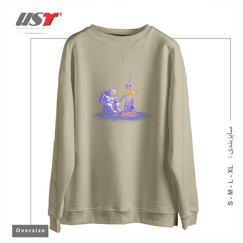 سوییشرت اورسایز طرح spaceman