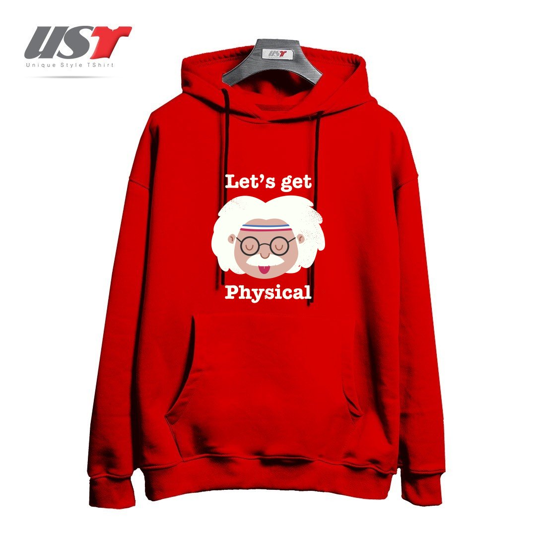 هودی اورسایز طرح LET'S GET PHYSICAL