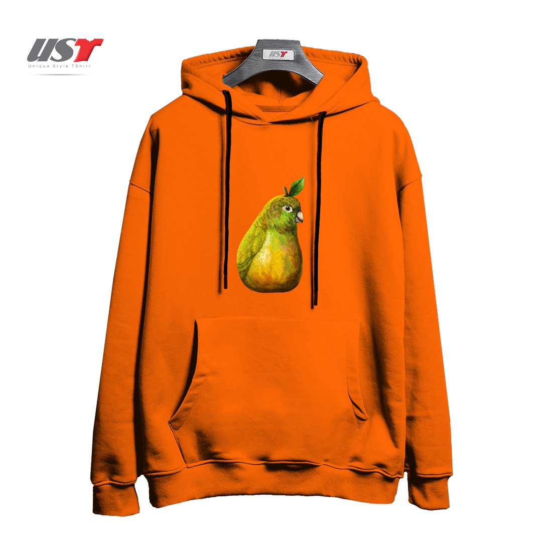 طرح BARTLETT PEARROT هودی اورسایزرنگ نارنجی