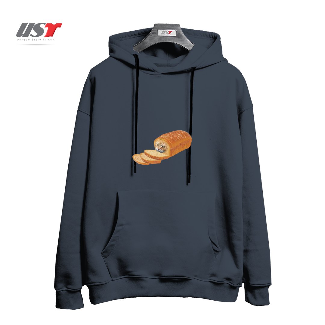 هودی اورسایز طرح CAT LOAF KITTY KITTEN BREAD BREADLOAF CATS FUNNY