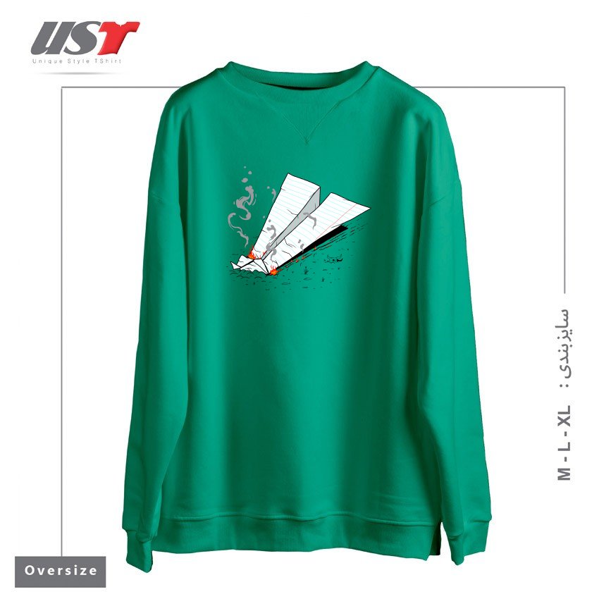 سوییشرت اورسایز طرح CRASH