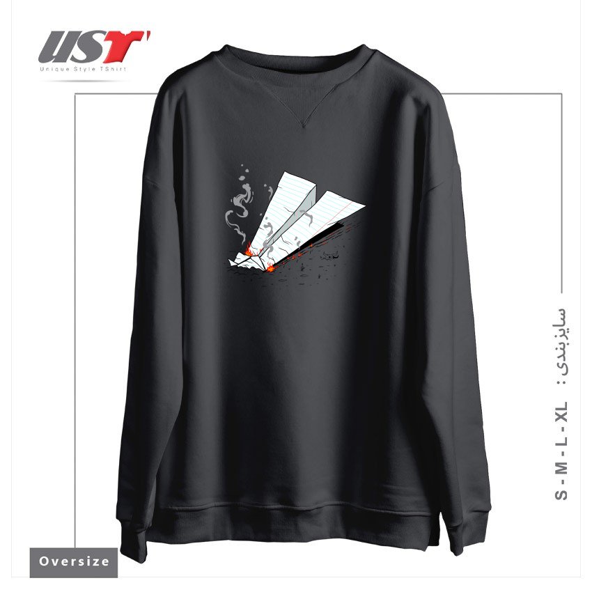 سوییشرت اورسایز طرح CRASH