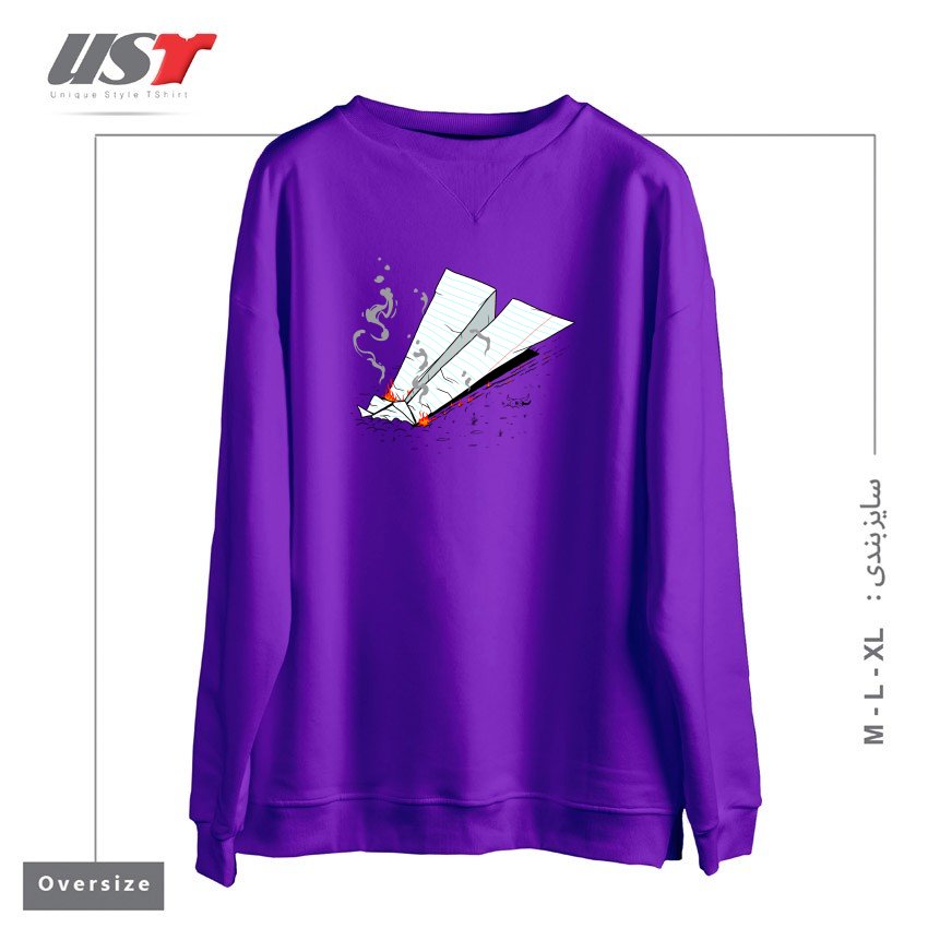 سوییشرت اورسایز طرح CRASH