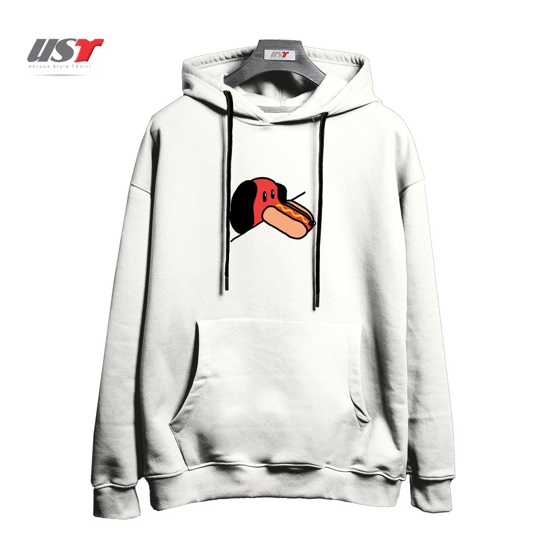 طرح JUST A WEIRD SCENE # 32 هودی اورسایزرنگ سفید