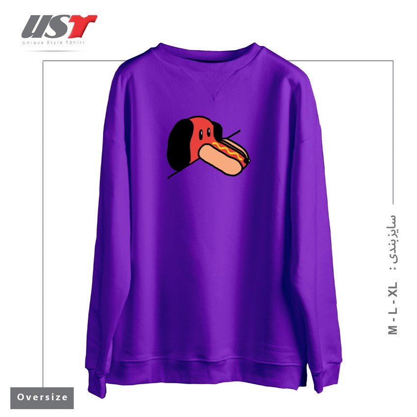 طرح JUST A WEIRD SCENE # 32 سوییشرت اورسایزرنگ بنفش