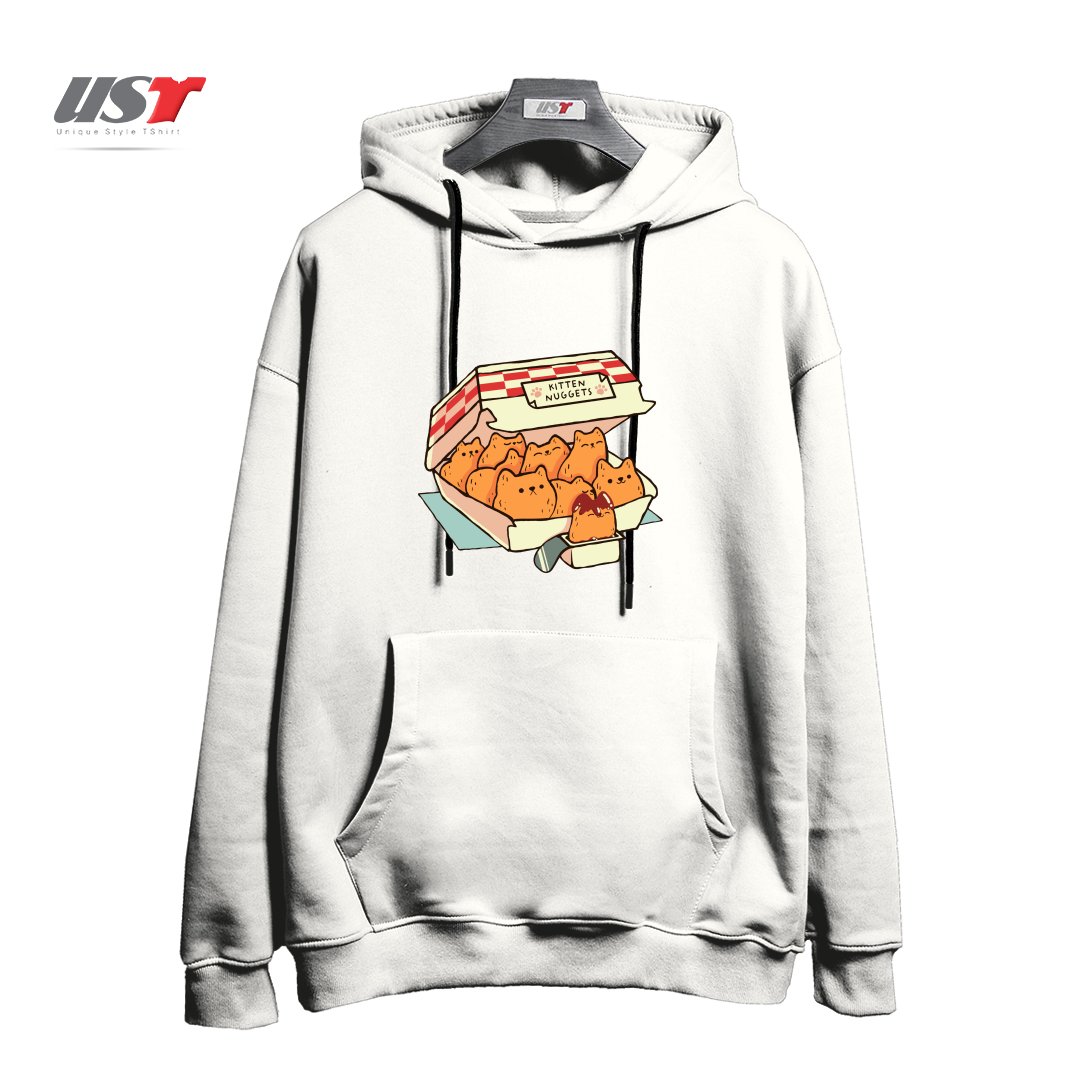 هودی اورسایز طرح KITTEN NUGGETS FAST FOOD CAT BY TOBE FONSECA
