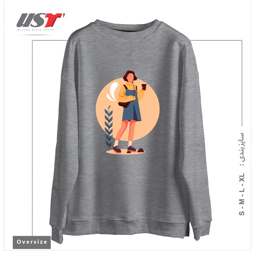 سوییشرت اورسایز طرح لایف استایل