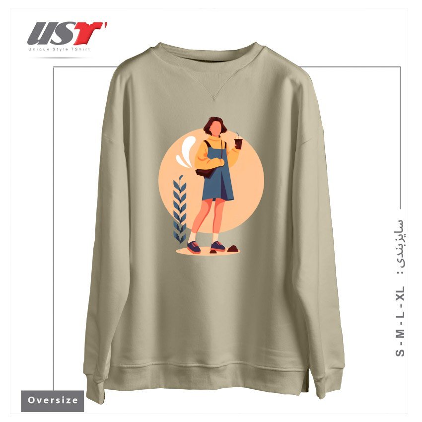 سوییشرت اورسایز طرح لایف استایل