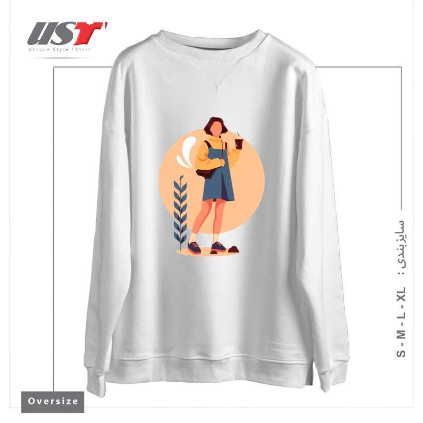 سوییشرت اورسایز طرح لایف استایل