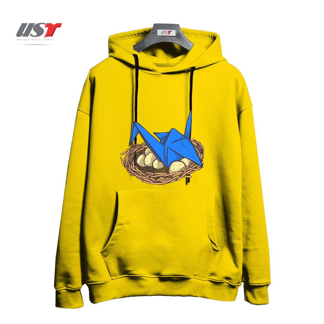 طرح NEST هودی اورسایزرنگ زرد