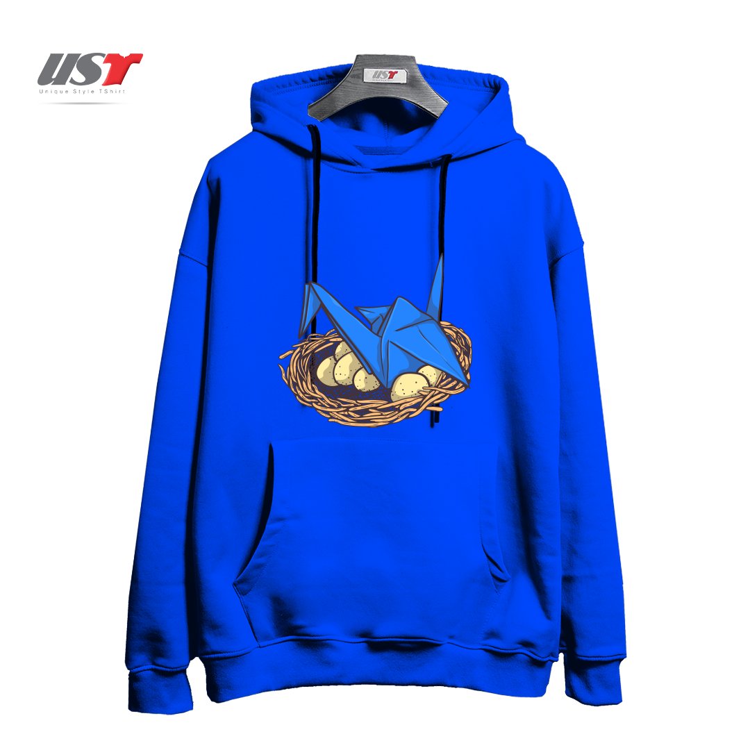 طرح NEST هودی اورسایزرنگ آبی شالی