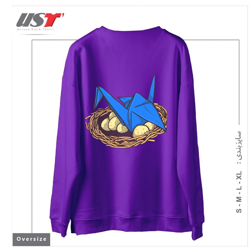 طرح NEST سوییشرت اورسایزرنگ بنفش