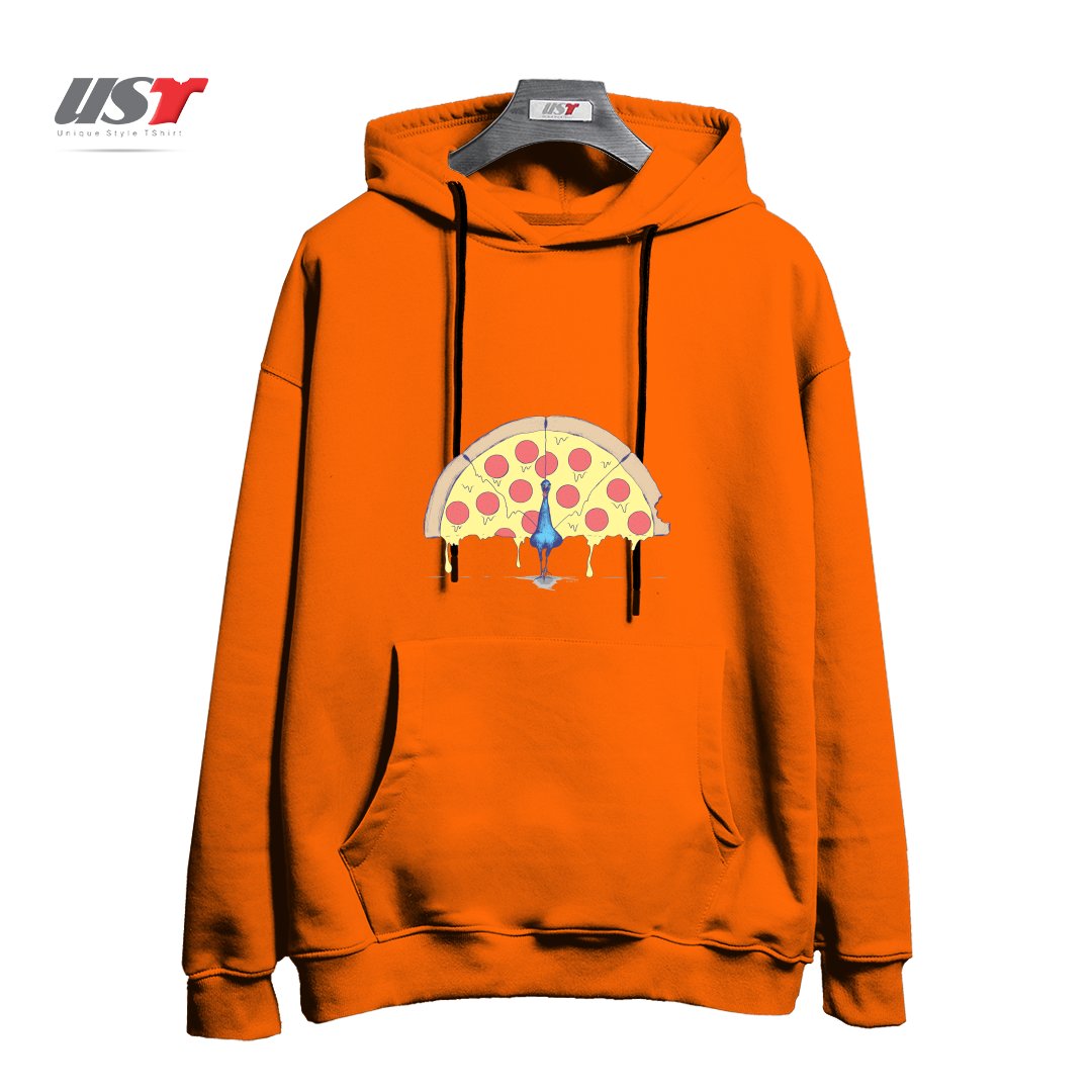 هودی اورسایز طرح PIZZA PEACOCK