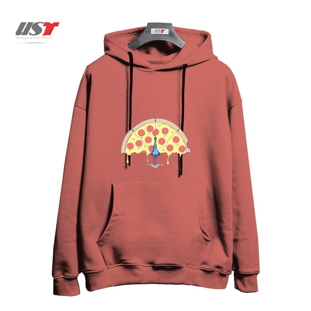 هودی اورسایز طرح PIZZA PEACOCK
