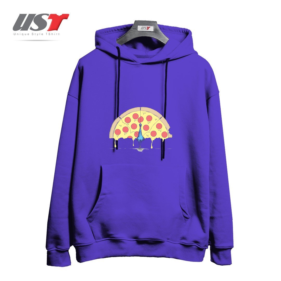 هودی اورسایز طرح PIZZA PEACOCK