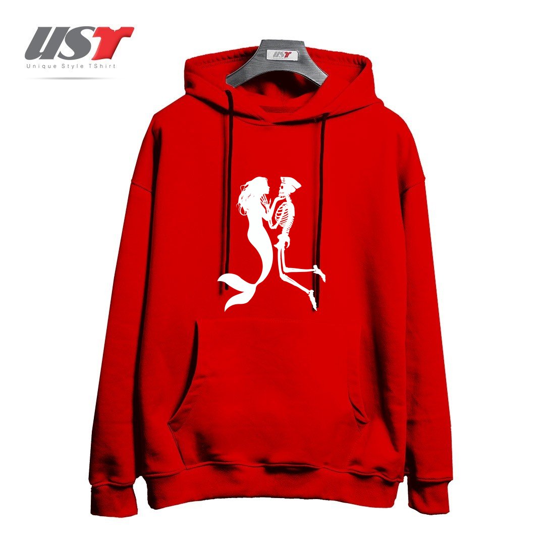 طرح SIREN AND SAILOR هودی اورسایزرنگ قرمز