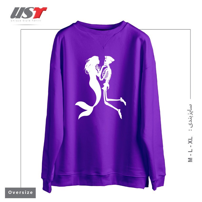 طرح SIREN AND SAILOR سوییشرت اورسایزرنگ بنفش