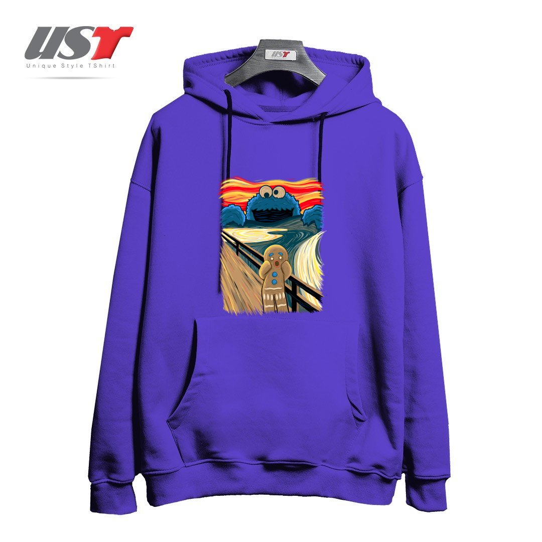 طرح THE COOKIE MUNCHER! هودی اورسایزرنگ بنفش