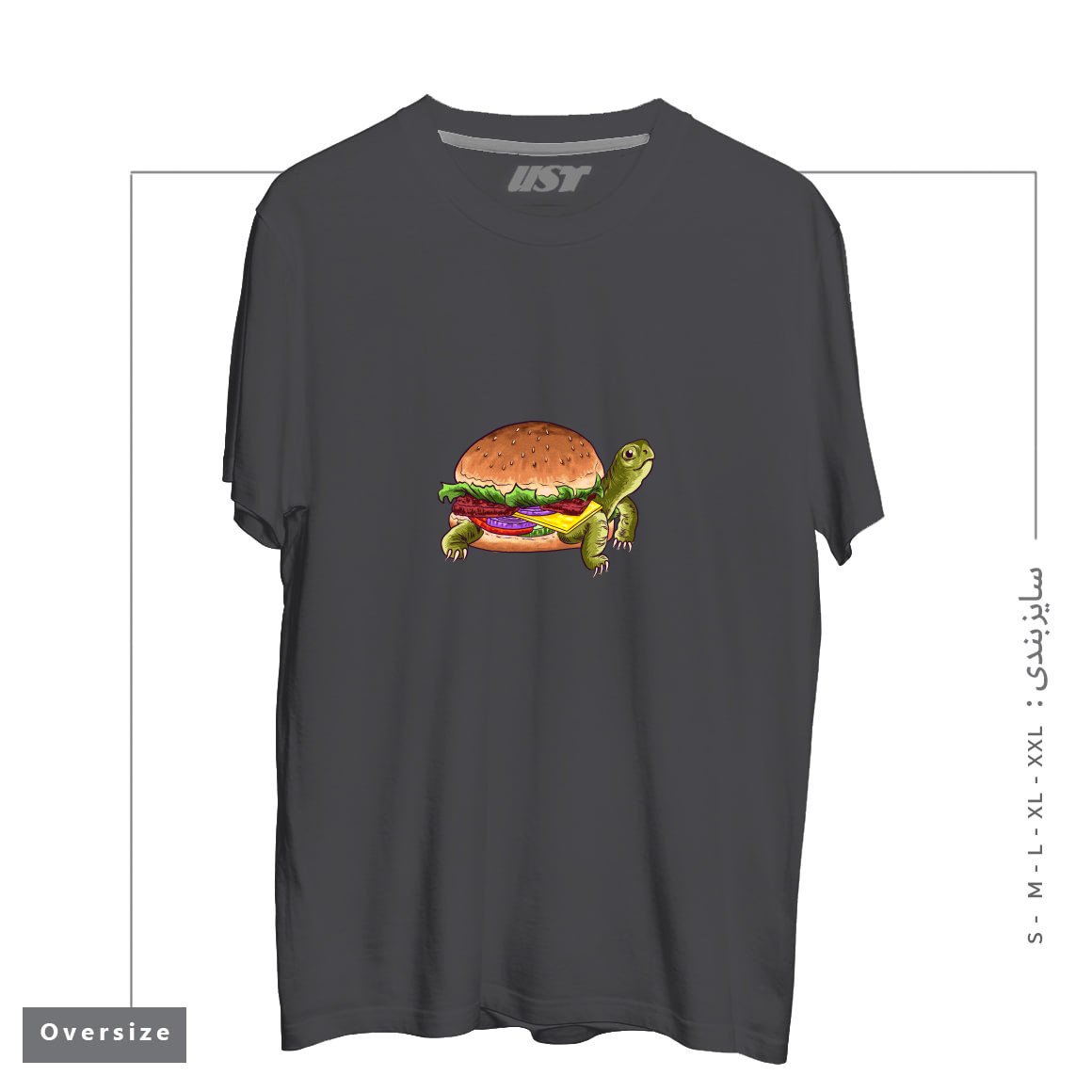 تیشرت اورسایز طرح TURTLE BURGER1