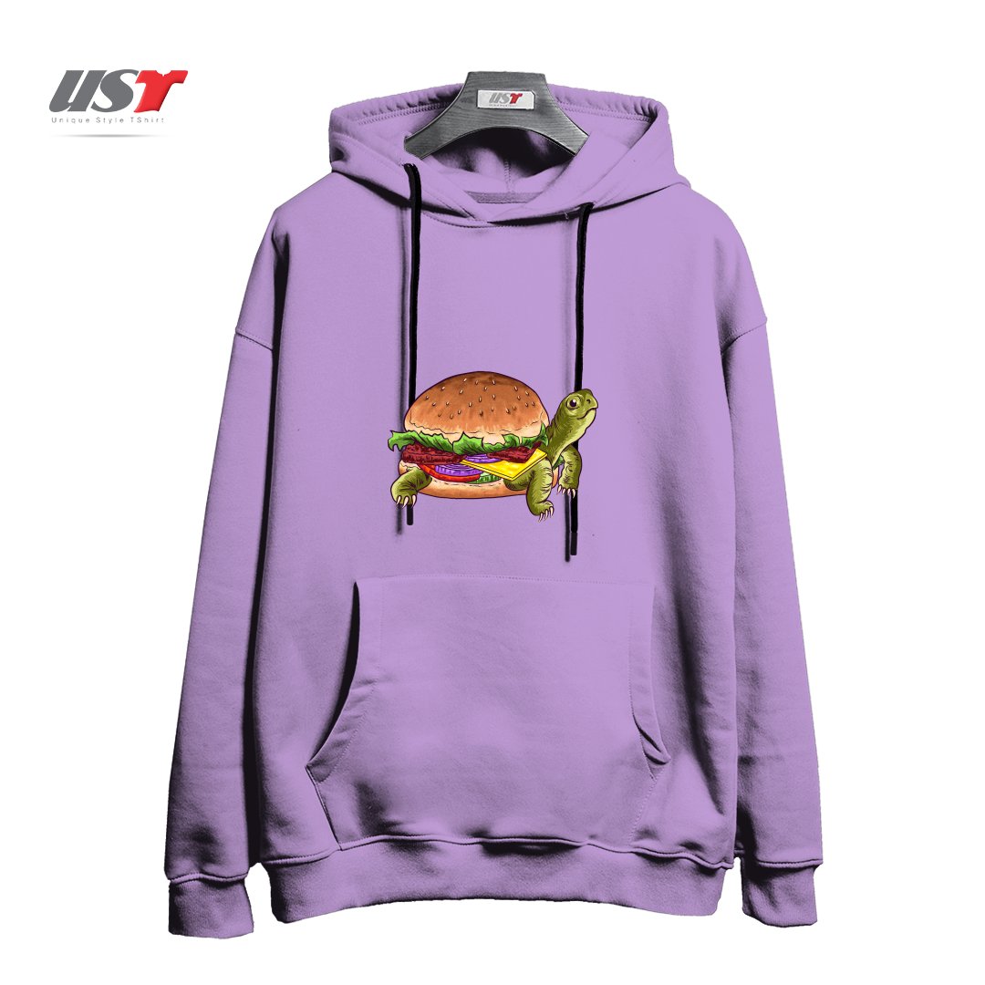 طرح TURTLE BURGER1 هودی اورسایزرنگ یاسی