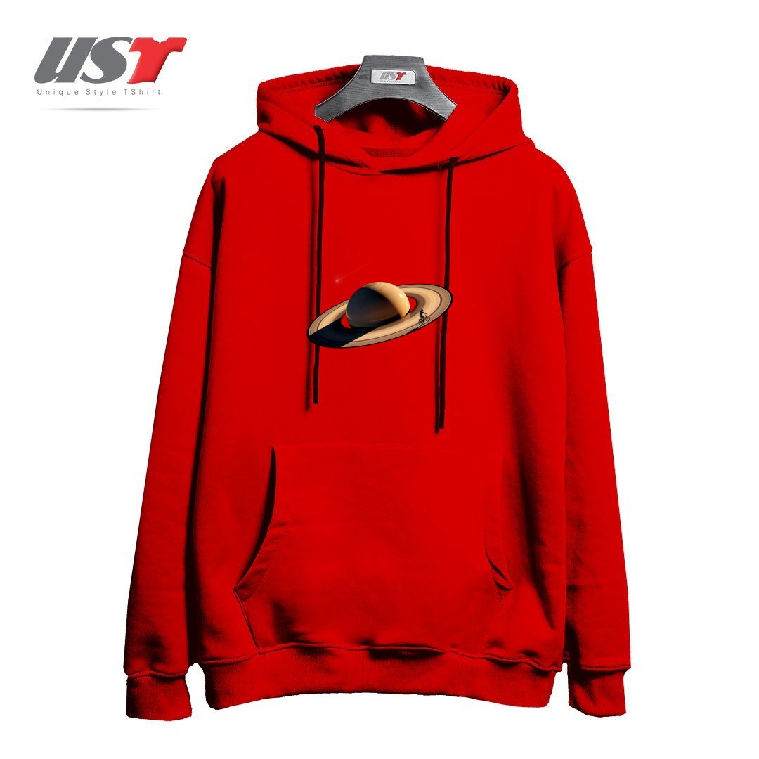 طرح WANDERING هودی اورسایزرنگ قرمز