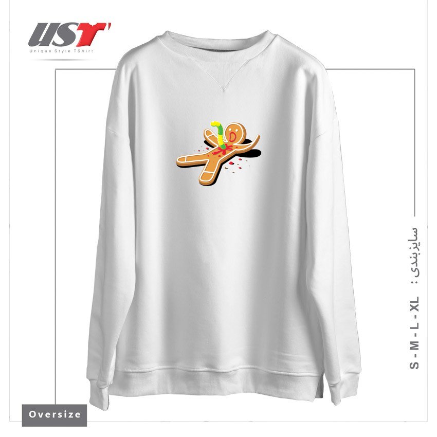 طرح ALIEN GUMMIE سوییشرت اورسایزرنگ سفید