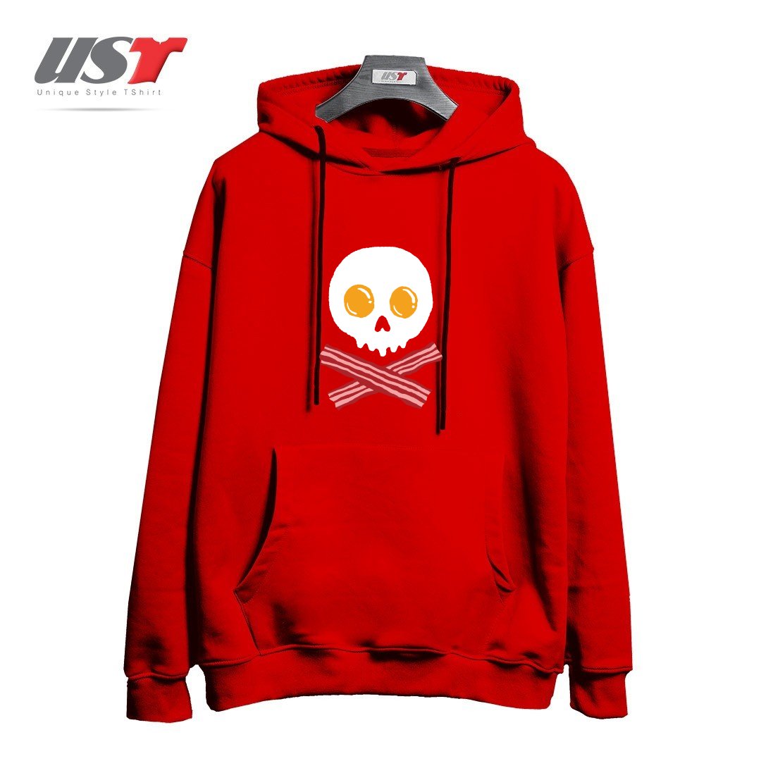 هودی اورسایز طرح BREAKFAST SKULL