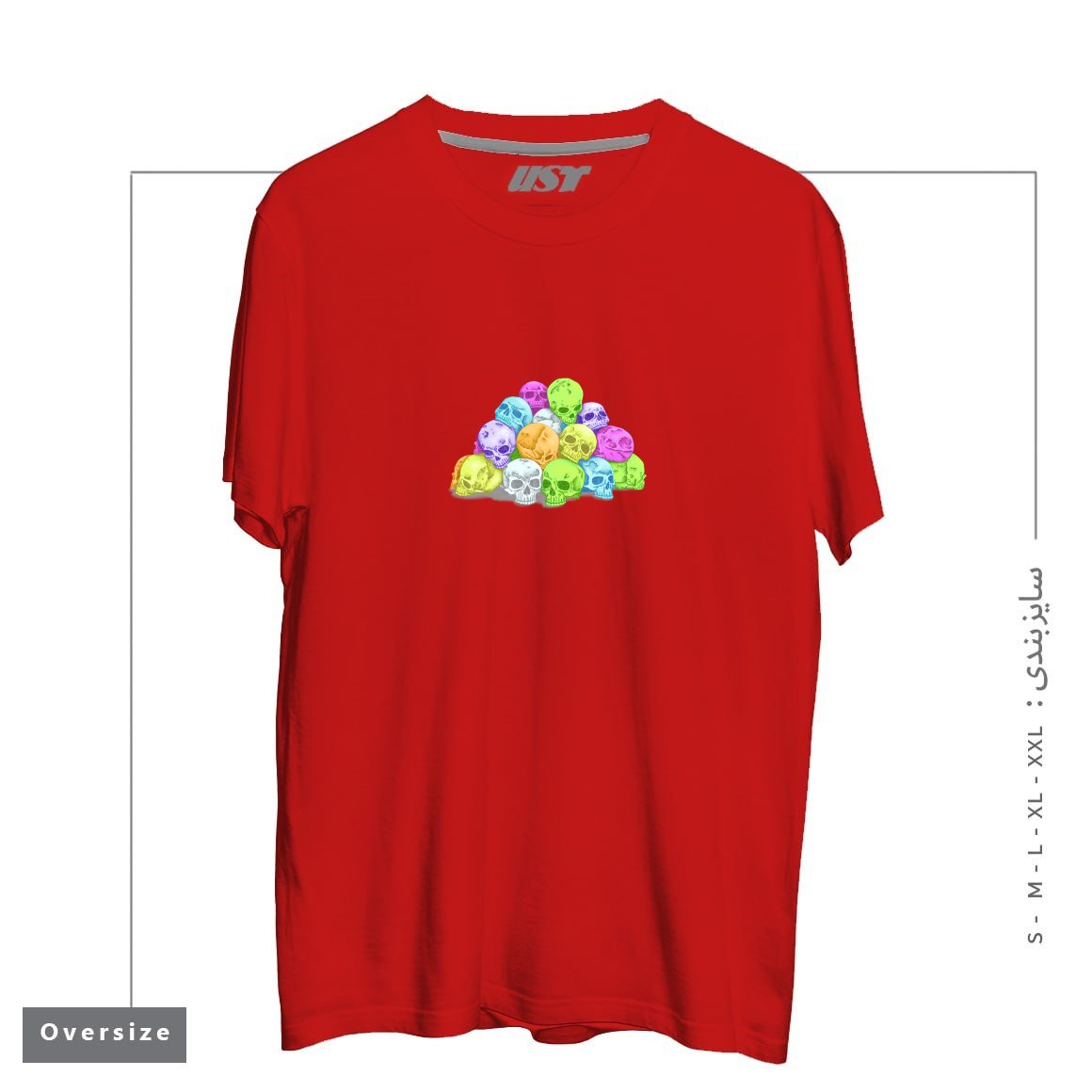 تیشرت اورسایز طرح CANDY SKULLS