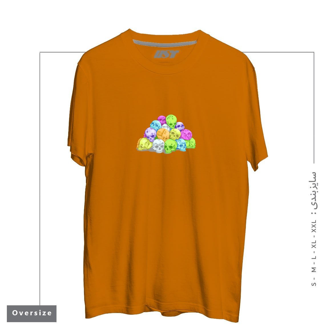 تیشرت اورسایز طرح CANDY SKULLS