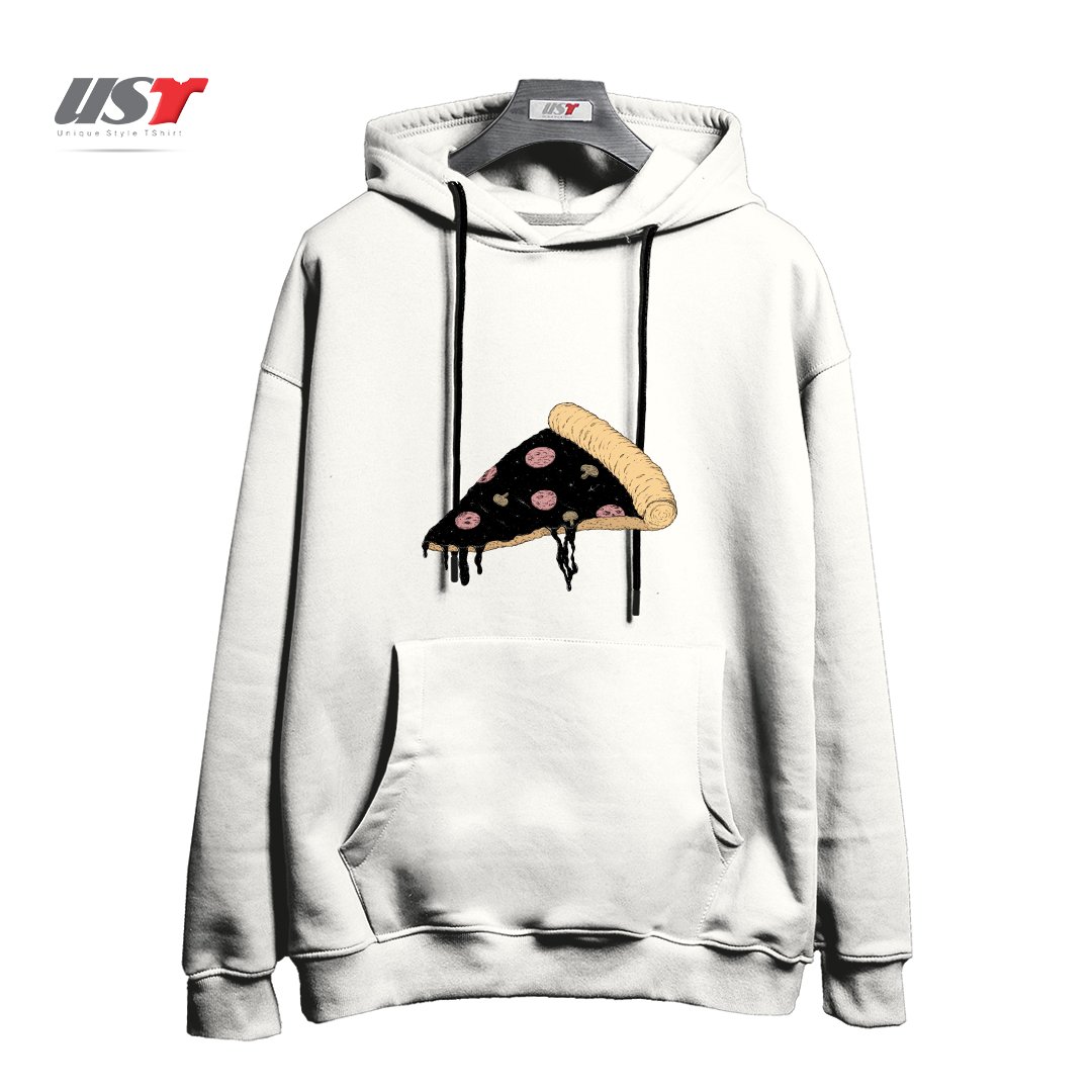 طرح CELESTIAL SLICE هودی اورسایزرنگ سفید