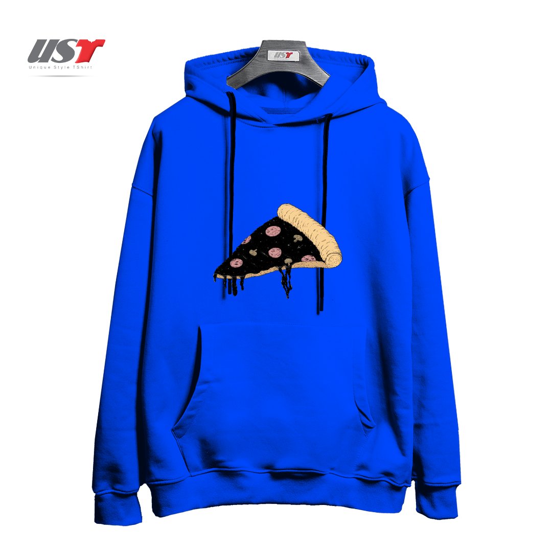 طرح CELESTIAL SLICE هودی اورسایزرنگ آبی شالی