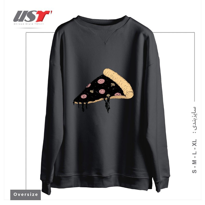 طرح CELESTIAL SLICE سوییشرت اورسایزرنگ دودی