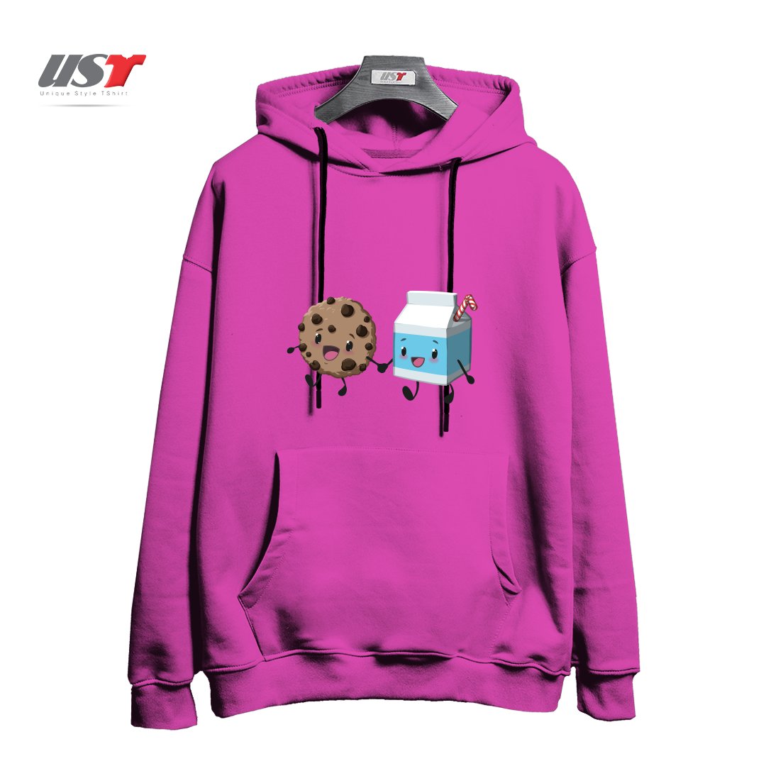 هودی اورسایز طرح COOKIES & MILK