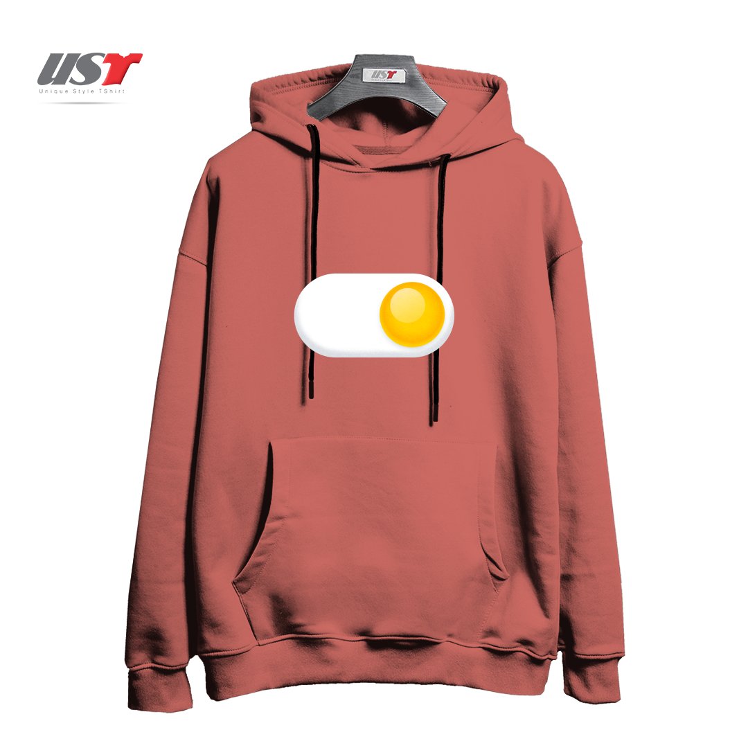 طرح EGG ME ON2 هودی اورسایزرنگ آجری