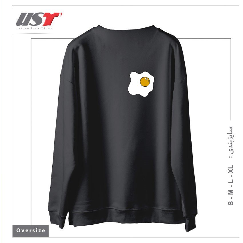 طرح EGG1 سوییشرت اورسایزرنگ دودی