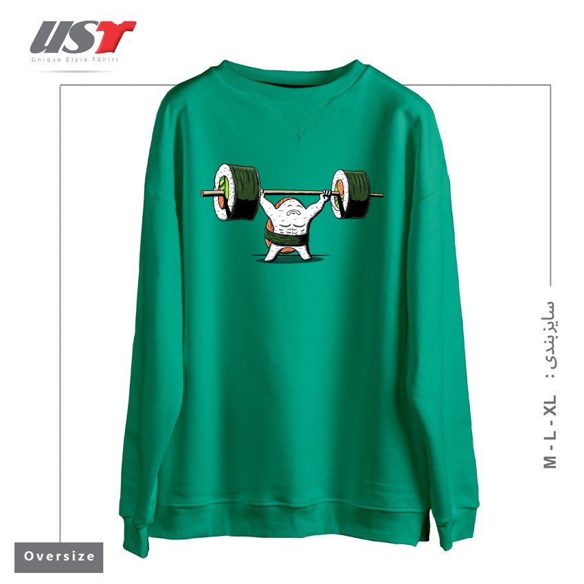 سوییشرت اورسایز طرح HEALTHY FOOD1