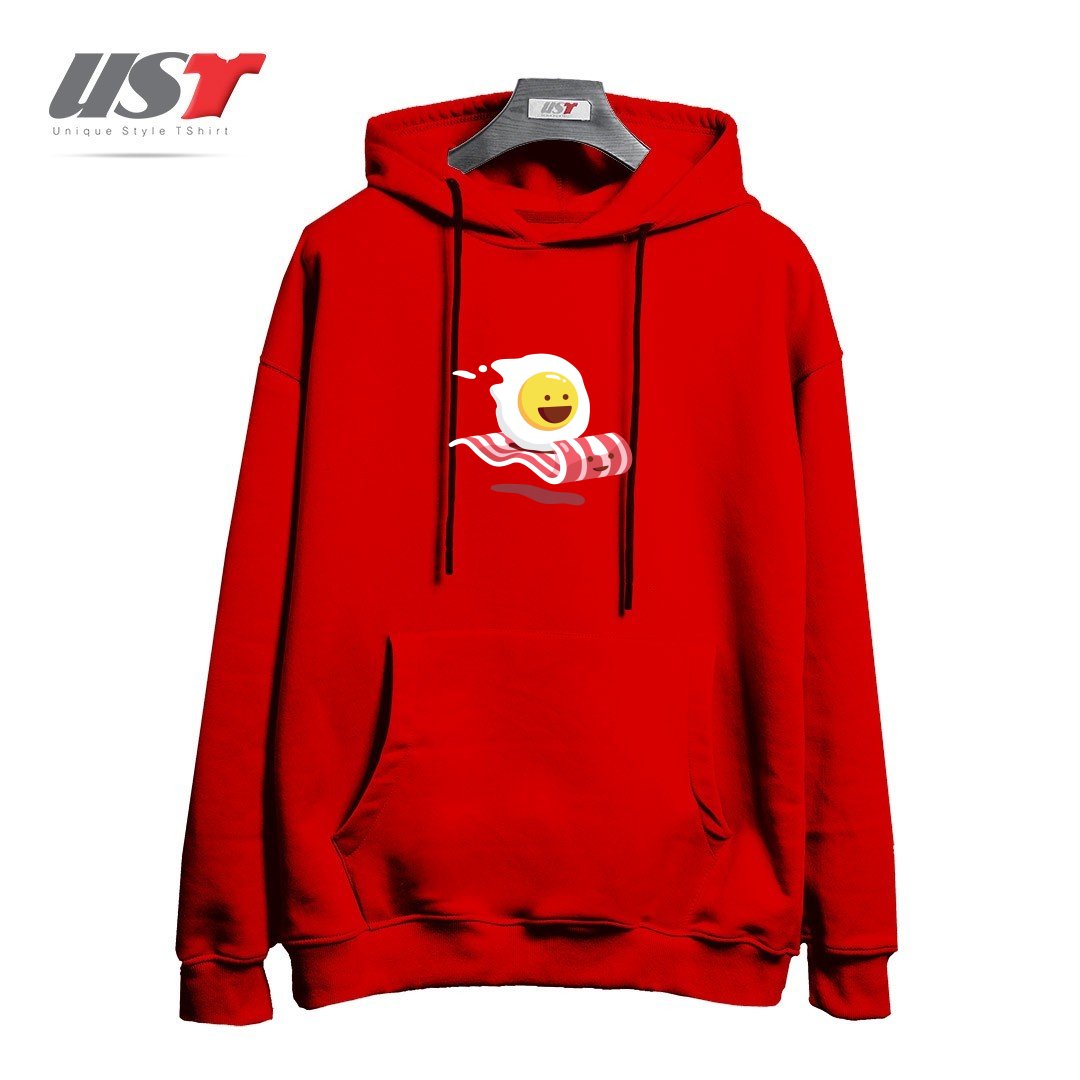 طرح MAGIC BACON RIDE1 هودی اورسایزرنگ قرمز